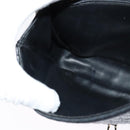 BALLY Quilted Chain Shoulder Bag Leather Navy Gold Auth 120451-19