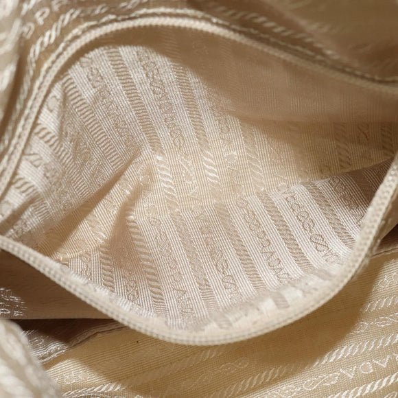 PRADA Pouch Nylon Beige Auth 120457V