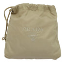 PRADA Pouch Nylon Beige Auth 120457V-13