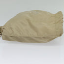 PRADA Pouch Nylon Beige Auth 120457V-4