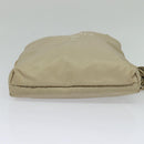 PRADA Pouch Nylon Beige Auth 120457V-5