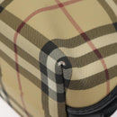 BURBERRY Nova Check Hand Bag PVC Beige Auth 120463-9