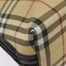BURBERRY Nova Check Hand Bag PVC Beige Auth 120463-14
