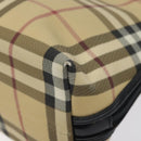 BURBERRY Nova Check Hand Bag PVC Beige Auth 120463-15