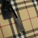BURBERRY Nova Check Hand Bag PVC Beige Auth 120463-17