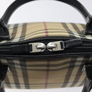 BURBERRY Nova Check Hand Bag PVC Beige Auth 120463-10