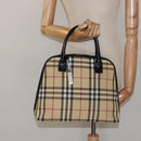 BURBERRY Nova Check Hand Bag PVC Beige Auth 120463-21
