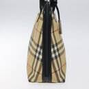 BURBERRY Nova Check Hand Bag PVC Beige Auth 120463-3