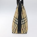 BURBERRY Nova Check Hand Bag PVC Beige Auth 120463-4