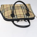 BURBERRY Nova Check Hand Bag PVC Beige Auth 120463-6