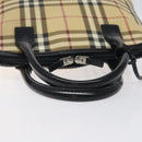 BURBERRY Nova Check Hand Bag PVC Beige Auth 120463-7