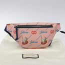 GUCCI THE Jetsons Children's Body Bag PVC Leather Pink 502095 Auth 120466-12