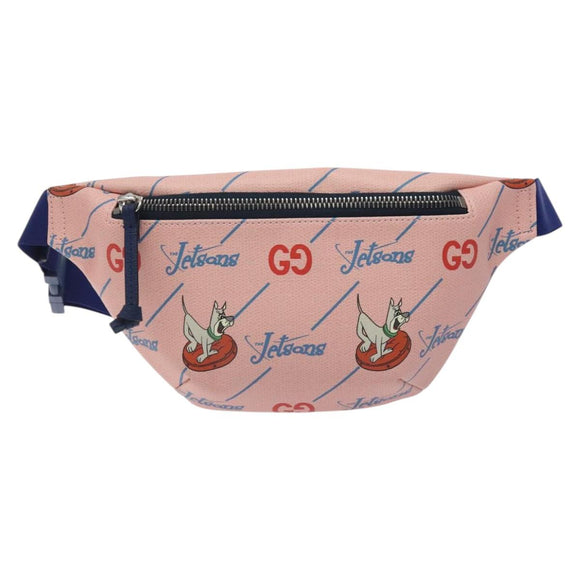 GUCCI THE Jetsons Children's Body Bag PVC Leather Pink 502095 Auth 120466