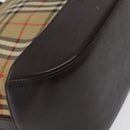BURBERRY Nova Check Hand Bag Canvas Beige Auth 120467-15