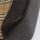 BURBERRY Nova Check Hand Bag Canvas Beige Auth 120467-17