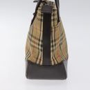 BURBERRY Nova Check Hand Bag Canvas Beige Auth 120467-4