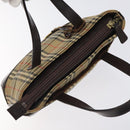 BURBERRY Nova Check Hand Bag Canvas Beige Auth 120467-6