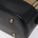 BURBERRY Nova Check Shoulder Bag Canvas Beige Auth 120468-14