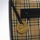 BURBERRY Nova Check Shoulder Bag Canvas Beige Auth 120468-17