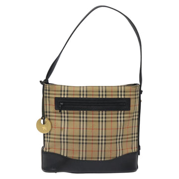 BURBERRY Nova Check Shoulder Bag Canvas Beige Auth 120468 - 0