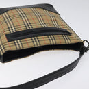 BURBERRY Nova Check Shoulder Bag Canvas Beige Auth 120468-6