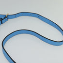 VERSACE Quilted Chain Shoulder Bag Leather Blue Gold Auth 120479-8