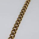 VERSACE Quilted Chain Shoulder Bag Leather Blue Gold Auth 120479-9