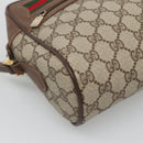 GUCCI GG Supreme Web Sherry Line Bag PVC Beige Gold 56 02 088 Auth 120487-11