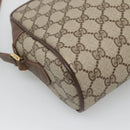 GUCCI GG Supreme Web Sherry Line Bag PVC Beige Gold 56 02 088 Auth 120487-13