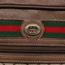 GUCCI GG Supreme Web Sherry Line Bag PVC Beige Gold 56 02 088 Auth 120487-14