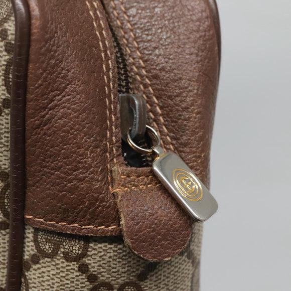 GUCCI GG Supreme Web Sherry Line Bag PVC Beige Gold 56 02 088 Auth 120487