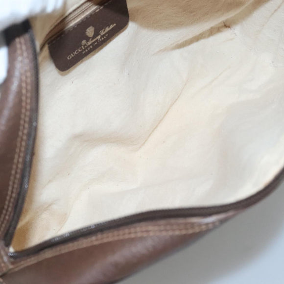 GUCCI GG Supreme Web Sherry Line Bag PVC Beige Gold 56 02 088 Auth 120487