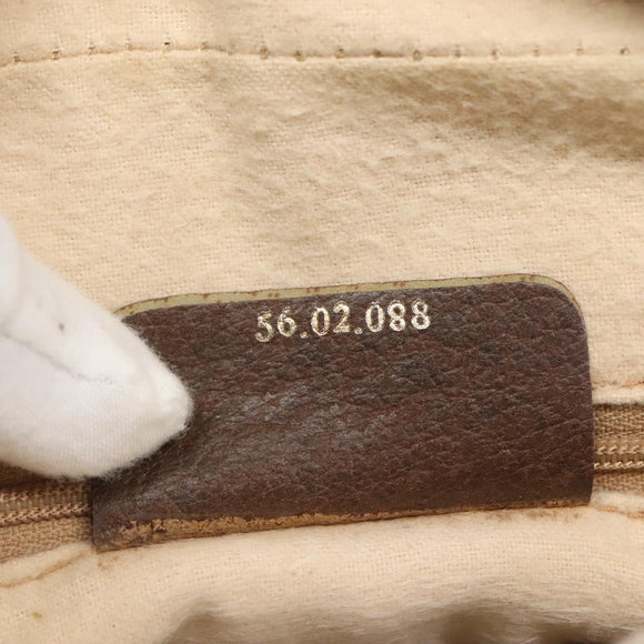 GUCCI GG Supreme Web Sherry Line Bag PVC Beige Gold 56 02 088 Auth 120487