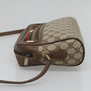 GUCCI GG Supreme Web Sherry Line Bag PVC Beige Gold 56 02 088 Auth 120487-5