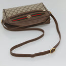 GUCCI GG Supreme Web Sherry Line Bag PVC Beige Gold 56 02 088 Auth 120487-7