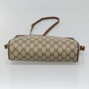 GUCCI GG Supreme Web Sherry Line Bag PVC Beige Gold 56 02 088 Auth 120487-5