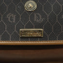 Christian Dior Honeycomb Canvas Shoulder Bag PVC Black Gold Auth 120492-17