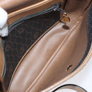 Christian Dior Honeycomb Canvas Shoulder Bag PVC Black Gold Auth 120492-12