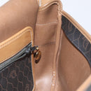 Christian Dior Honeycomb Canvas Shoulder Bag PVC Black Gold Auth 120492-18