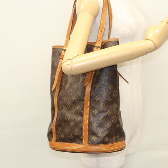 LOUIS VUITTON Monogram Bucket GM Shoulder Bag M42236 LV Auth 120501