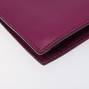 CELINE Shoulder Bag Leather Purple Auth 120524-14