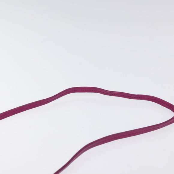 CELINE Shoulder Bag Leather Purple Auth 120524