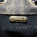 FENDI Zucca Canvas Shoulder Bag Black Brown Auth 120527AM-19