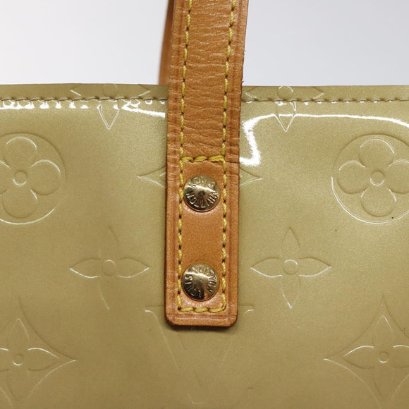 LOUIS VUITTON Monogram Vernis Reade PM Hand Bag Beige M91334 LV Auth 120540