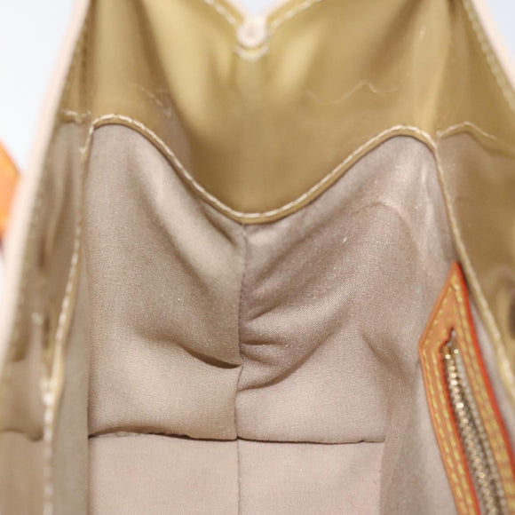 LOUIS VUITTON Monogram Vernis Reade PM Hand Bag Beige M91334 LV Auth 120540