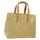 LOUIS VUITTON Monogram Vernis Reade PM Hand Bag Beige M91334 LV Auth 120540-1