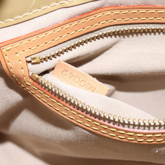 LOUIS VUITTON Monogram Vernis Reade PM Hand Bag Beige M91334 LV Auth 120540