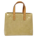 LOUIS VUITTON Monogram Vernis Reade PM Hand Bag Beige M91334 LV Auth 120540-13