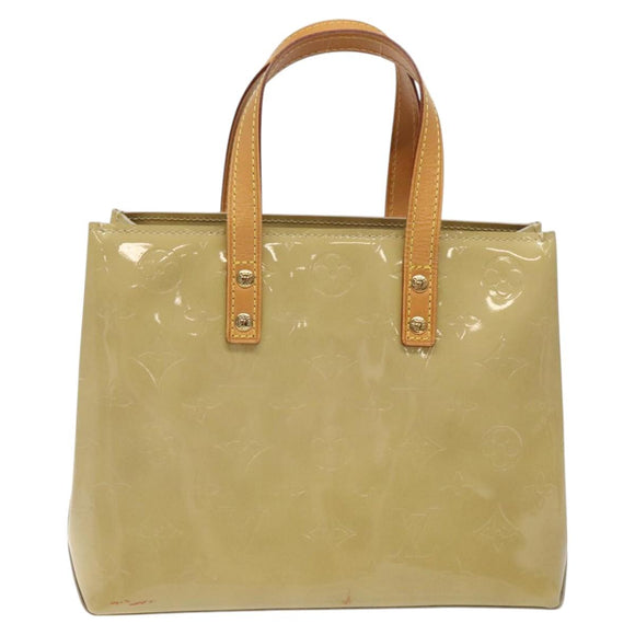 LOUIS VUITTON Monogram Vernis Reade PM Hand Bag Beige M91334 LV Auth 120540