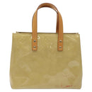 LOUIS VUITTON Monogram Vernis Reade PM Hand Bag Beige M91334 LV Auth 120540-2